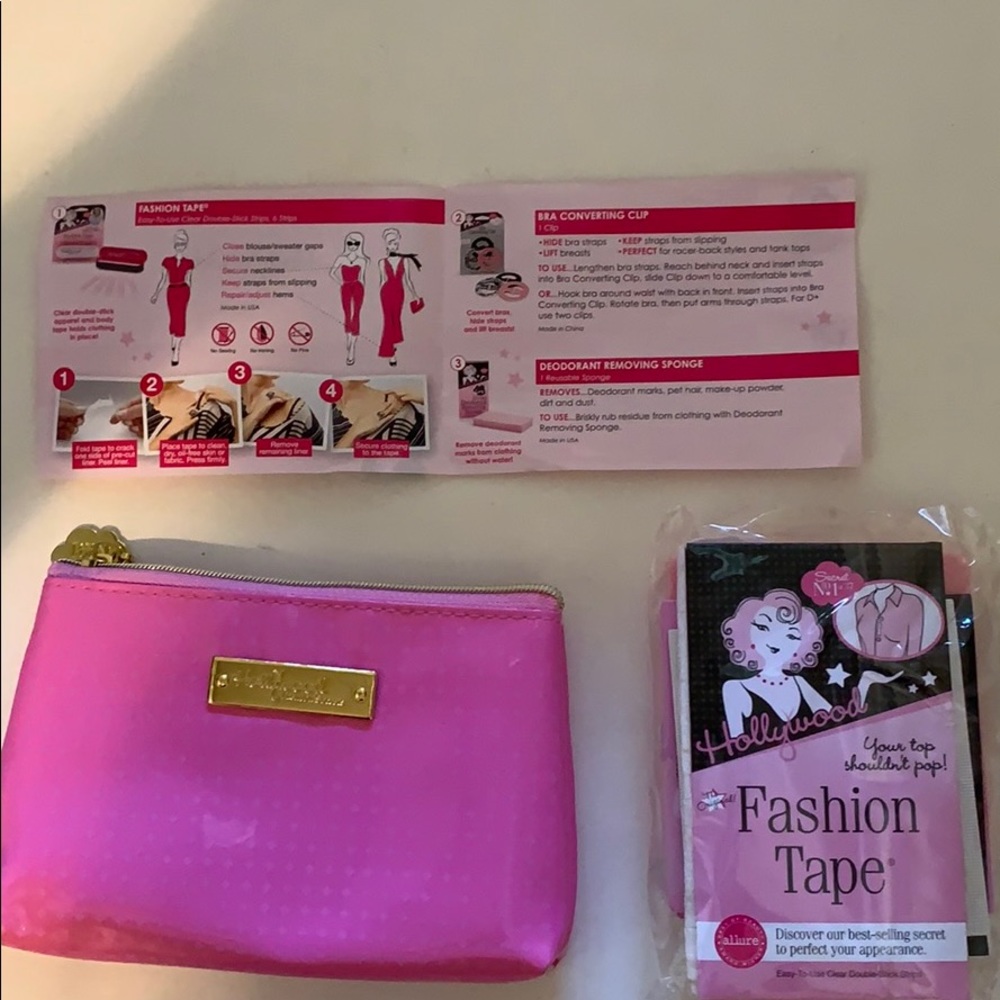 Hollywood fashion secrets pink pouch